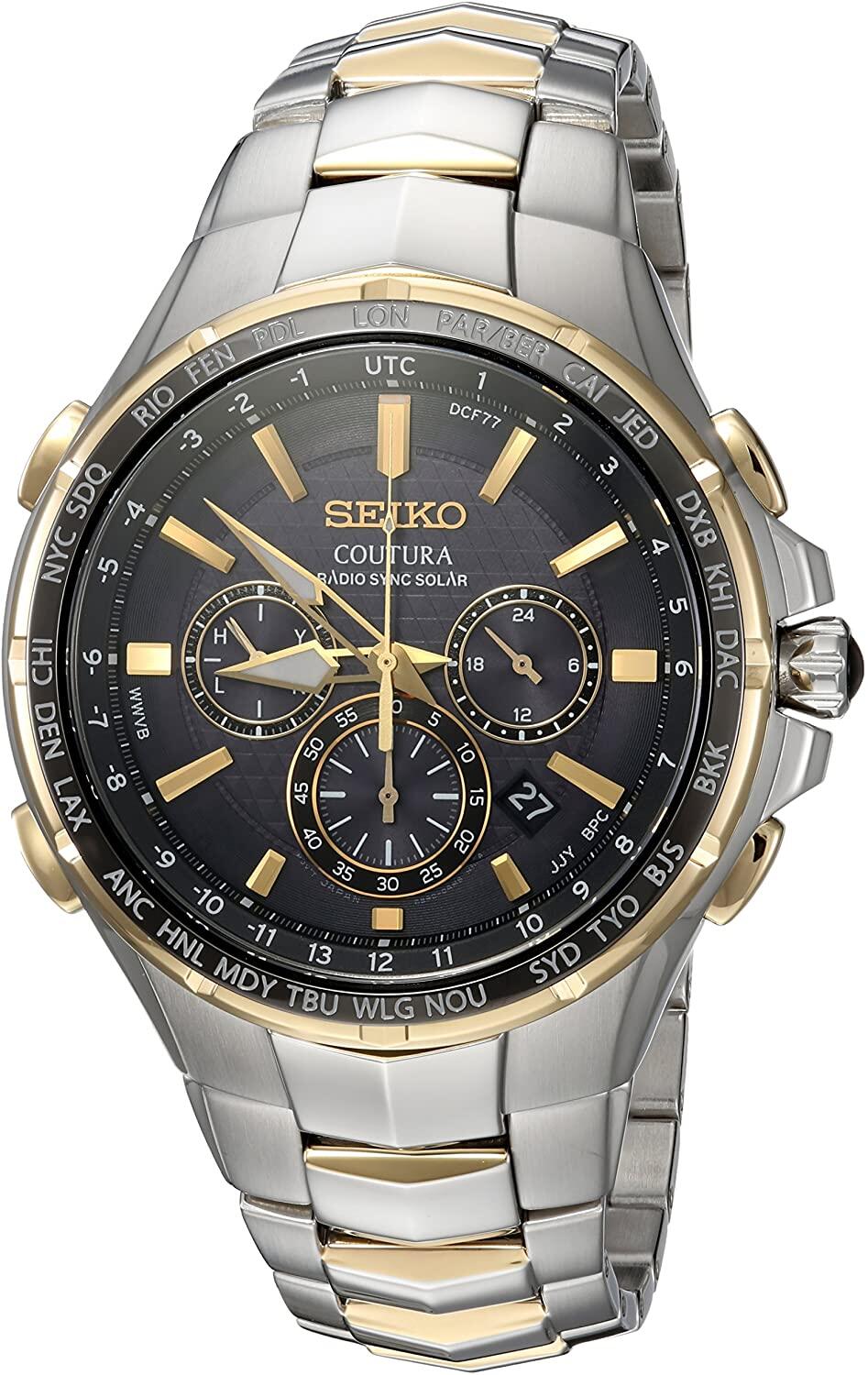 Đồng hồ Seiko cổ sẵn sàng (SEIKO SSG010 Watch) Seiko SSG010 COUTURA Analog  Display Japanese Quartz Two Tone Watch [Hộp & Sách hướng dẫn của Nhà sản  xuất + Người bán bảo hành một năm] 