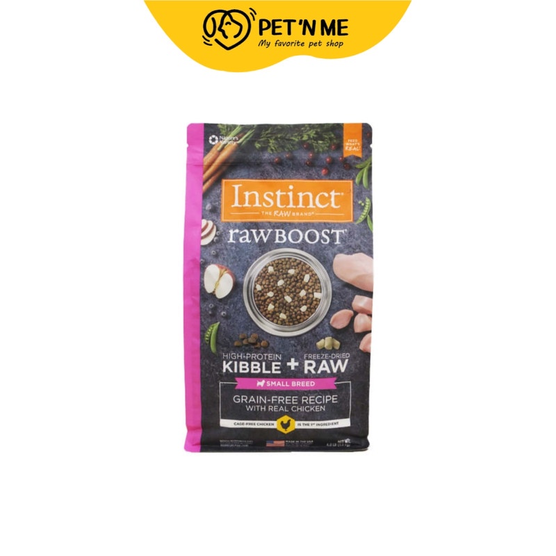 Instinct Raw Boost อาหารเม็ด สำหรับสุนัขพันธุ์เล็ก สูตรเนื้อไก่ 1.8 kg ราคา 1,790 บาท*ส่งฟรี