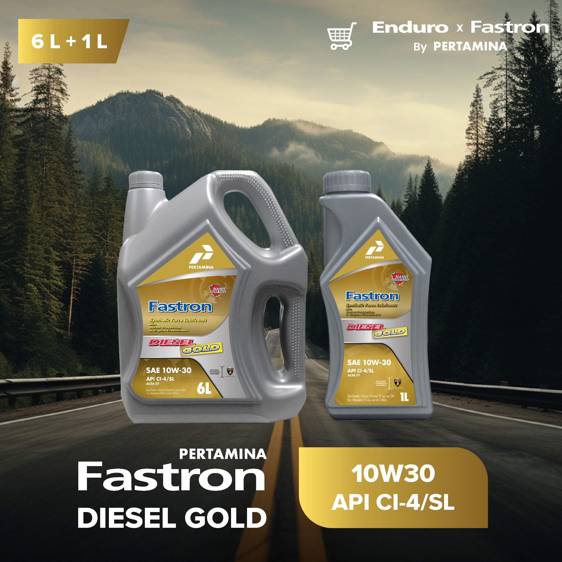 FASTRON DIESEL GOLD 10W30 CI4/SL 6L+1L ราคา 1,210 บาท*ส่งฟรี