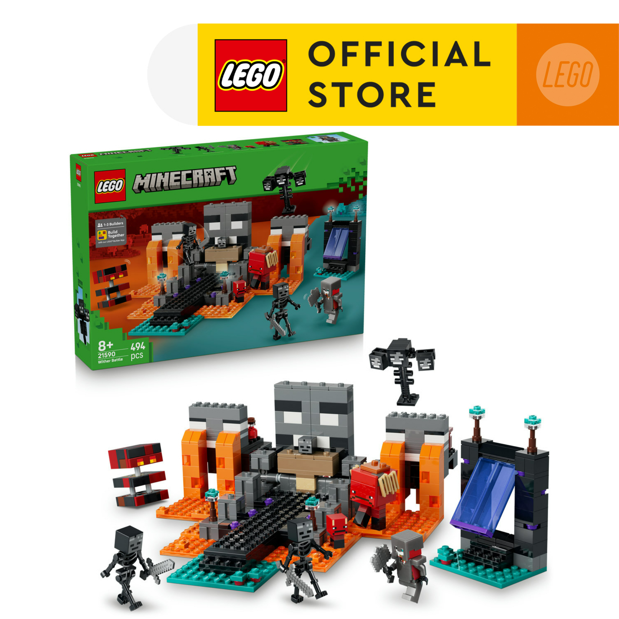 Lego Minecraft 21590 Wither Battle (494 Pieces), Building Blocks, Kids Toy ราคา 2,890 บาท*ส่งฟรี