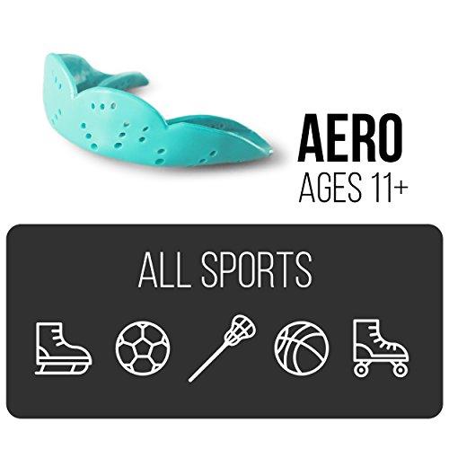 SISU Mouth Guards Aero 1.6mm Custom Fit Sports Mouthguard for Youth//Adults