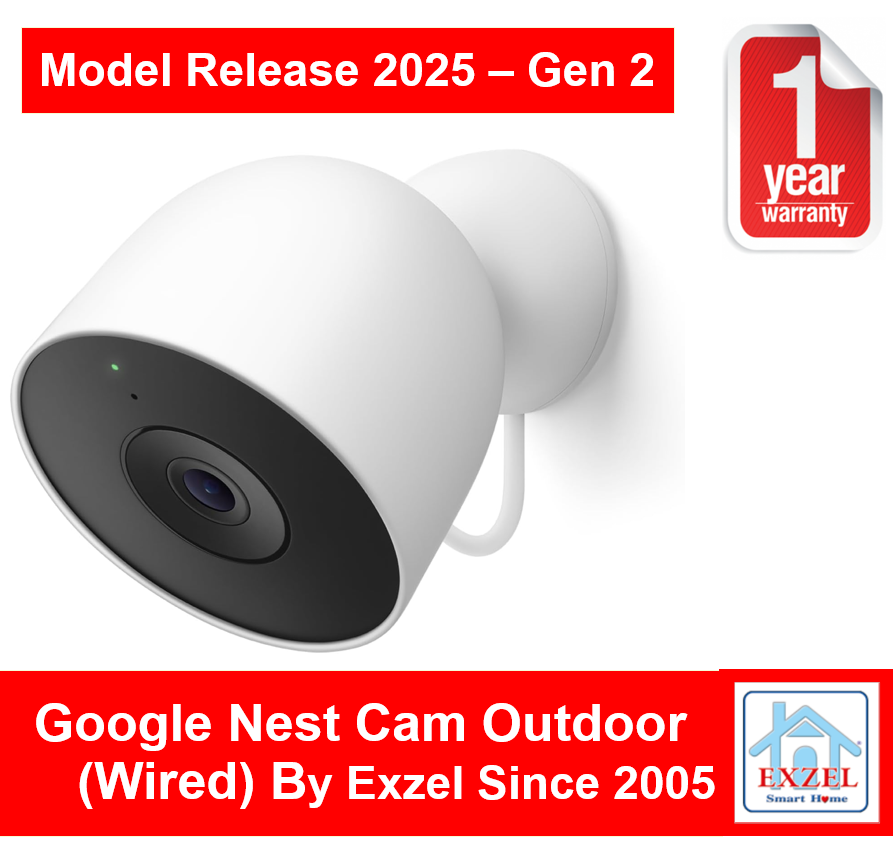 Google Nest Cam Outdoor Wired Gen 2 - 2025 Model | Fast 1 Day Shipping | 1 Year Warranty | The Tax Invoice Includes Vat. | Camera for Home Security - Surveillance Camera ราคา 8,990 บาท*ส่งฟรี