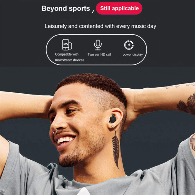 ภาพอธิบายเพิ่มเติมของ HUAQOO หูฟังบลูทูธ หูฟังไร้สาย หูฟังตัดเสียงรบกวน Y30 TWS 5.0 สำหรับโทรศัพท์มือถือ Android IOS
