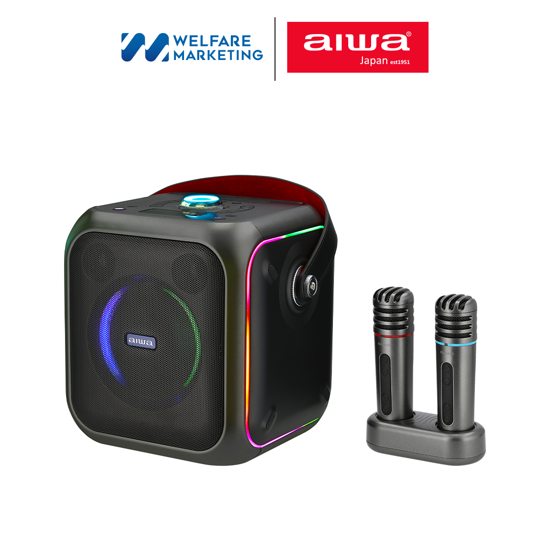 [ผ่อน 0%] AIWA AW-B200K Karaoke Bluetooth Speaker ลำโพงบลูทูธพกพาคาราโอเกะ ราคา 3,890 บาท*ส่งฟรี