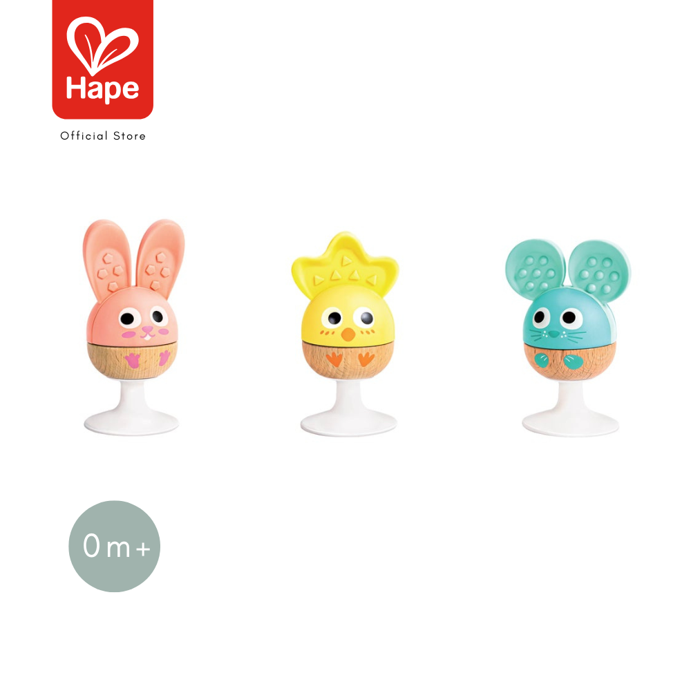 Hape - Funny Animal Rattle Set of 3, Teething Toys for the Table 0m+ ราคา 590 บาท*ส่งฟรี