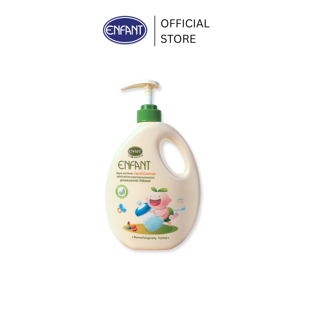 ENFANT (อองฟองต์) Nipple and Bottle Liquid Cleanser ผลิตภัณฑ์ทำความสะอาดจุกนมและขวดนม สูตรผสมออร์แกนิก ทีทรีออยล์ ชนิดขวด 700 ml.
