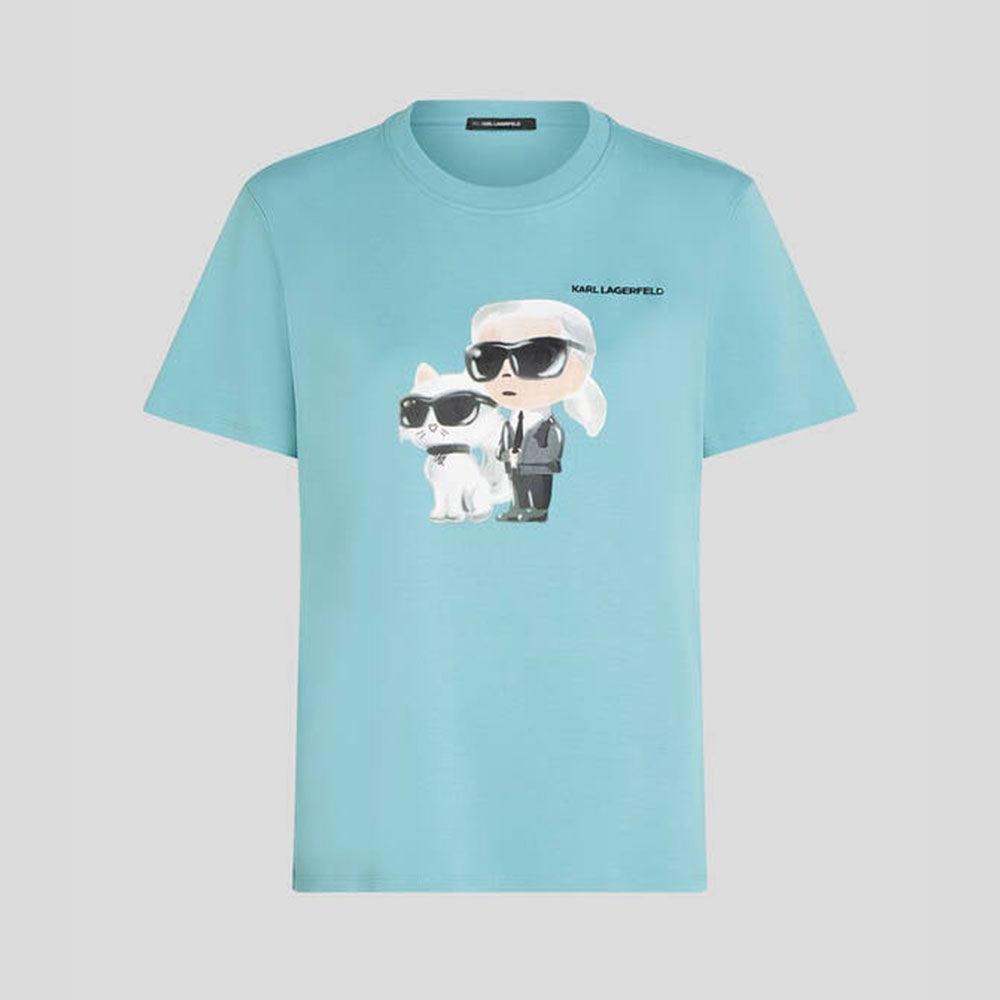 KARL LAGERFELD - IKON KARL & CHOUPETTE AQUARELLE T-SHIRT A3W17077 ราคา 3,750 บาท*ส่งฟรี