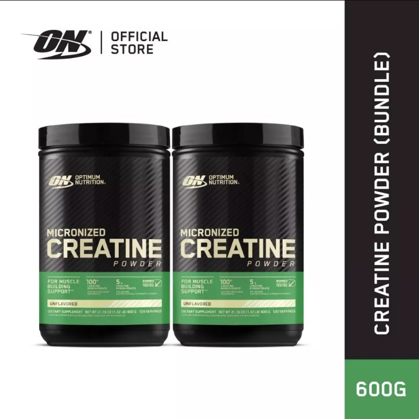 ผลิตภัณฑ์เพื่อสุขภาพ Optimum Nutrition Creatine 600Gram (600 Grams) X2 เพิ่มกล้ามเนื้อ เพิ่มพลังงาน 2 กระปุก