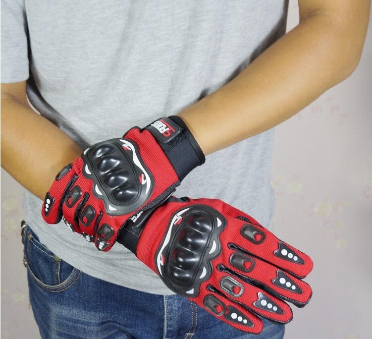ถุงมือขับมอเตอร์ไซค์ ทัชสกรีนได้ PRO-BIKER ป้องกันการบาดเจ็บที่มือ ระบายอากาศดี (ฟรีไซต์)