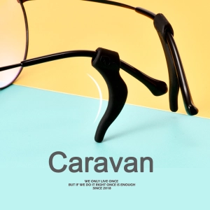 สินค้า 8# Caravan Crew ซิลิโคนสวมขาแว่น แก้ปัญหาแว่นหลวม (สีดำ/สีใส)