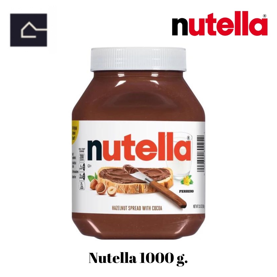 อาหาร ขนม และของใช้ในบ้าน Nutella Spread 1 kg.(1000g.) นูเทลล่า 1000 กรัม (ขวดแก้ว) BBE: 09/2025