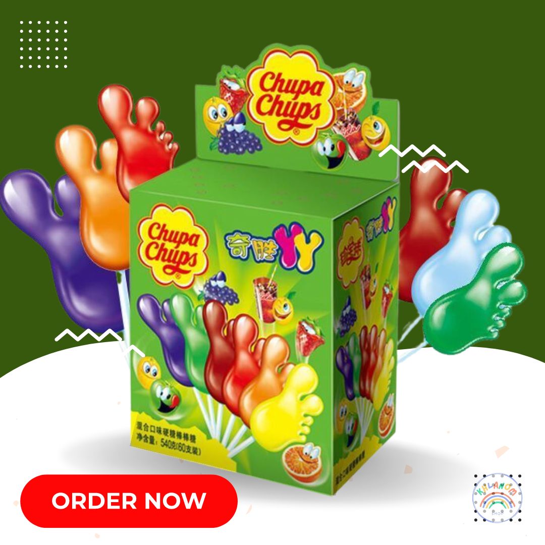 [Ready to ship] Jupa Jupa Chups lollipop candy Chups Lollipop (1 PCs/9g) cool fruit lollipop foot lollipop fruit candy children assorted flavors ราคา  5 บาท*ส่งฟรี