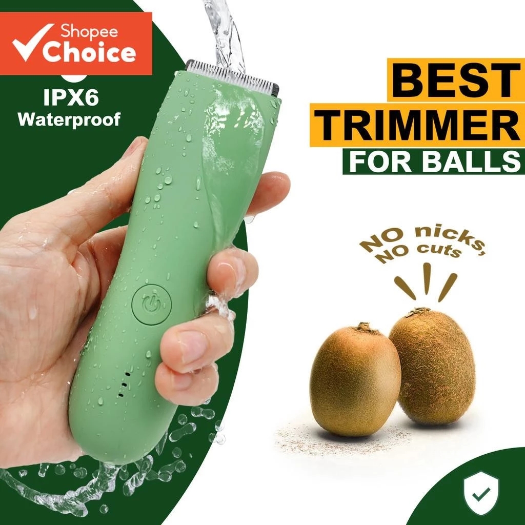 Professional Body Hair Trimmer, Groin Manscape Trimmer For Men, Electric Ball Shaver Replaceable Groomer