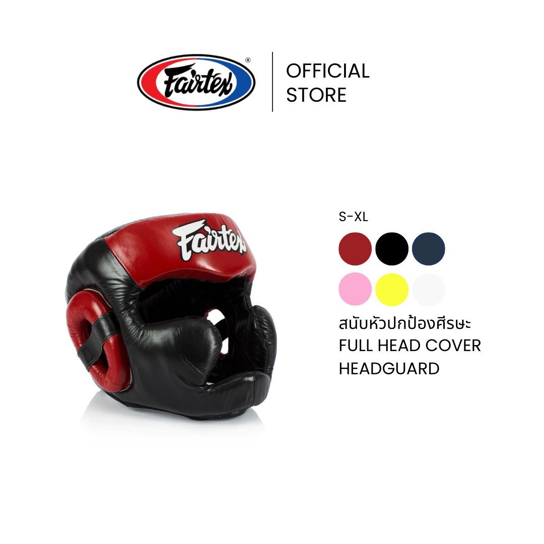 Fairtex Headguard Hg13 Diagonal Vision Sparring Full Head Cover, Genuine Leather Headgear, Full Head Protection, Reduces Blind Spots, Increases Visibility, for Fighting and Heavy Training ราคา 2,650 บาท*ส่งฟรี