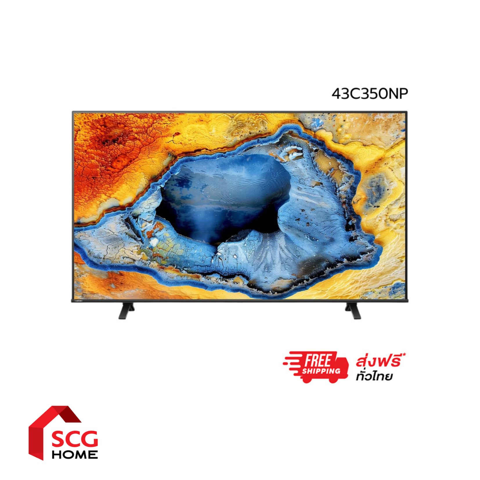 Ready to Ship: Toshiba Led Google Tv 4K Uhd Led Model 43C350Np, Size 43 Inches. ราคา 12,800 บาท*ส่งฟรี