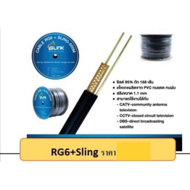 RG-6 shield 95% 168 cable with 500m./roll Glink ราคา 3,500 บาท*ส่งฟรี