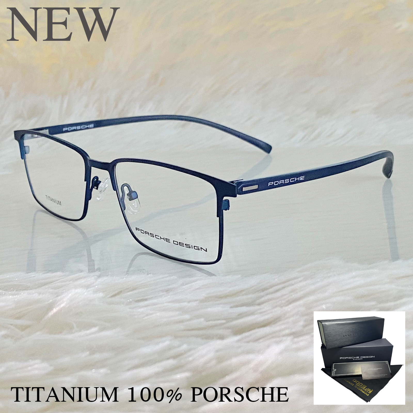 Fashion แว่นตา ทรงสปอร์ต กรอบแว่นตา สำหรับตัดเลนส์ แว่นตา 98 สีน้ำเงิน ไทเทเนียม Titanium ขาสปริงไม่ใช้น็อต น้ำหนักเบา ทนทาน รับตัดเลนส์ ราคา 1,997 บาท*ส่งฟรี