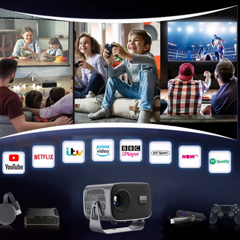 【100% ของแท้ 】Benkshop โปรเจคเตอร์ projector wifi Android A10 4k โปรเจคเตอร์มินิ โปรเจคเตอร์สมาร์ท โปรเจคเตอร์ A10 projector Pro 4K Android12 WiFi Bluetooth HDMI Projector 4kโปรเจคเตอร์อัจฉริยะแบบพกพา Android Mini Projector smart projector ราคา  1,999 บาท*ส่งฟรี