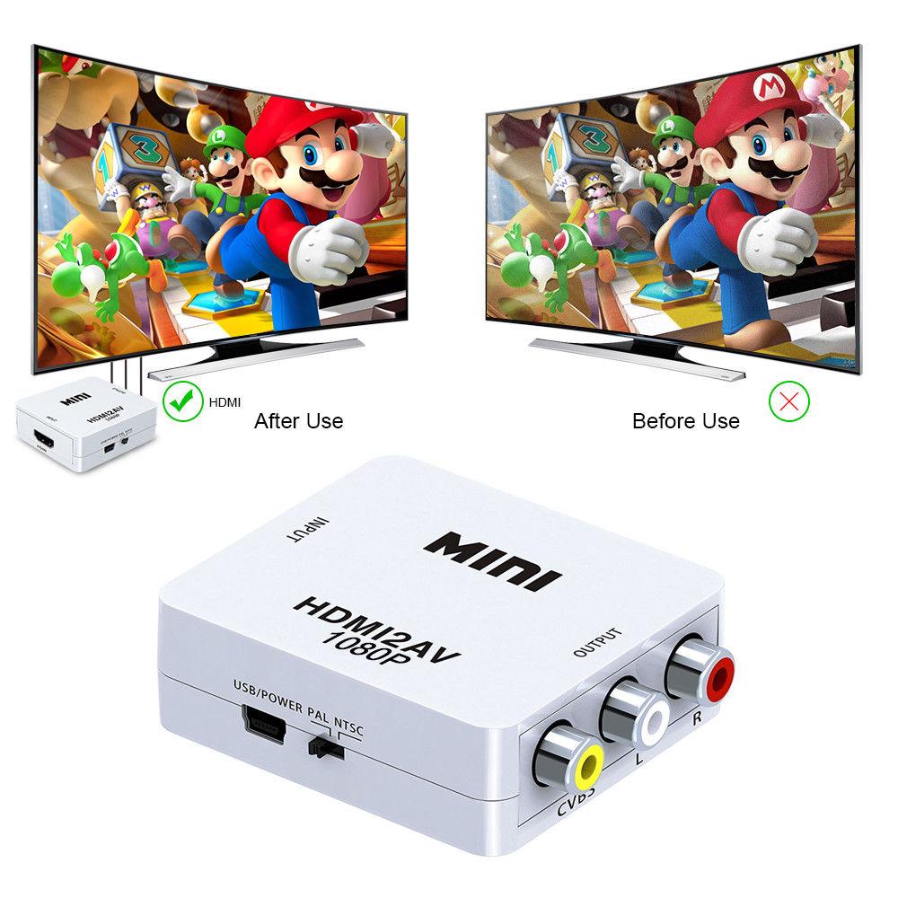 High Qualityตัวแปลงสัญญาณ hdmi to av Adapter VIDEO Converter For HDTV 1080p