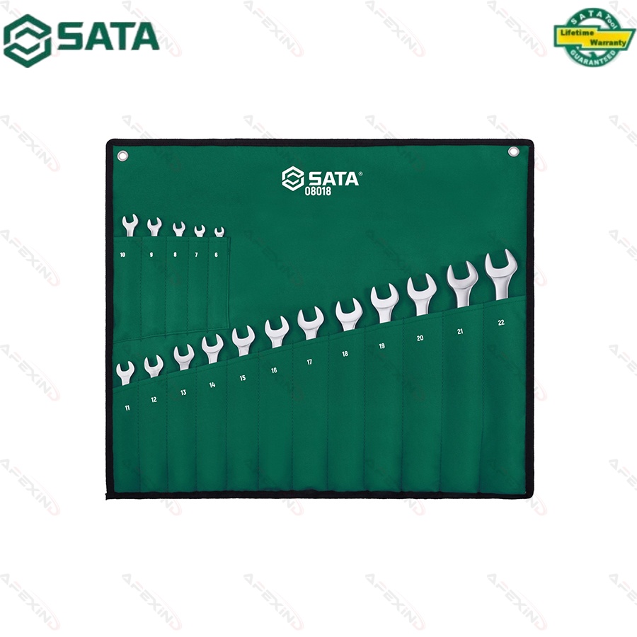 Sata 17-Piece Open-End Wrench Set, Ring Wrenches - Open-End Wrenches 17Pcs Full Polish Offset Combination Wrench Set ราคา 5,100 บาท*ส่งฟรี