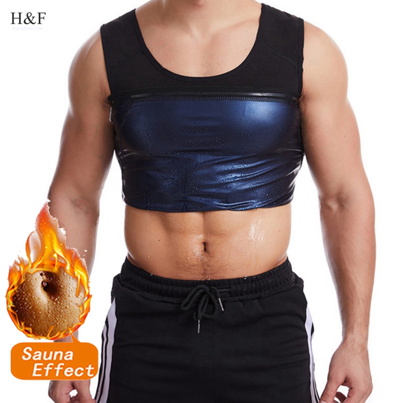 ผู้ชาย Shapewear เอวเทรนเนอร์เสื้อกั๊กซาวน่าร้อนชุด Thermo Sweat Tank Tops Body Shaper Slimming ชุดชั้นในการบีบอัดเสื้อออกกำลังกาย ราคา  1,266 บาท*ส่งฟรี