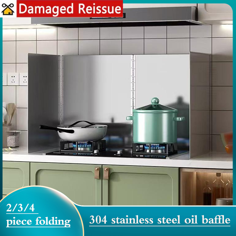 Stainless Steel Kitchen Oil Baffle Heat Insulation High Temperature Gas Stove Stainless Steel Cooking High Temperature Room Splash Oil Baffle ราคา 753 บาท*ส่งฟรี