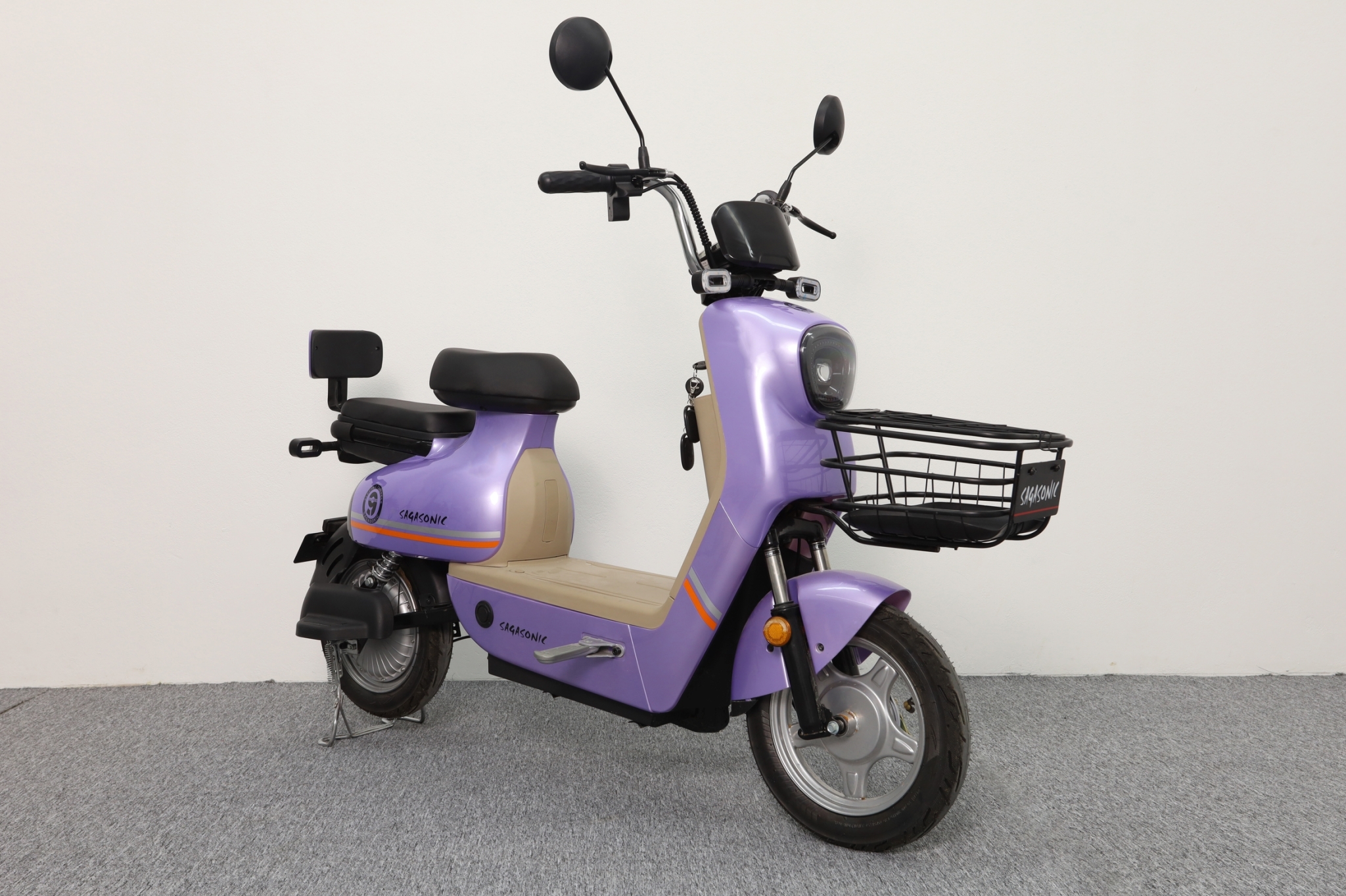 Sagasonic Electric Bicycle D10 with 48V12Ah Dry Battery, Lcd Screen System, Led Lights Around the Vehicle, Drum Brake System, Maximum Speed 35-40 Km/H, Uses Household Electricity, No Need to Add Fuel. ราคา 10,497 บาท*ส่งฟรี