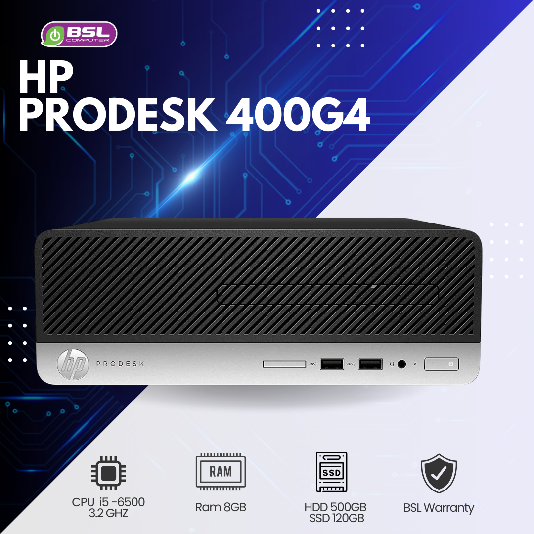 Hp Prodesk 600 G4 Sff มือสอง คอมพิวเตอร์ครบชุด I3-8300 4Gb Ram 1Tb