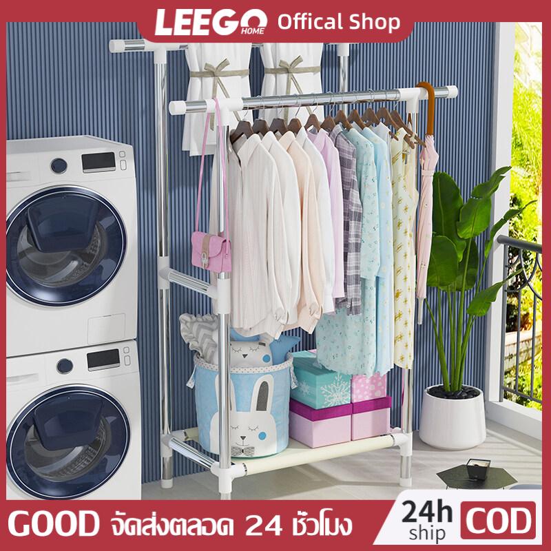 LEEGO ชั้นวางเสื้อผ้า, ราวแขวนเสื้อผ้าแบบตั้งพื้น,ชั้นวางเสื้อผ้าสมัยใหม่และหอพัก,ราวแขวนห้องนอน,ราวตากผ้า,ชั้นวางของ ราคา 149 บาท*ส่งฟรี