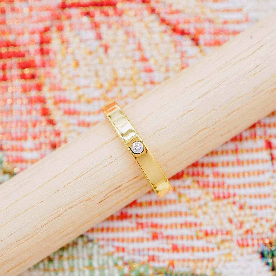 [Pcpy Jewelry] Genuine Diamond Ring 💎 Belgian Cut Diamonds, 100 Carats, 9K Pure Gold (37.5% Gold), Available for Sale, Comes with a Guarantee Card [9Kprb297] ราคา 17,990 บาท*ส่งฟรี