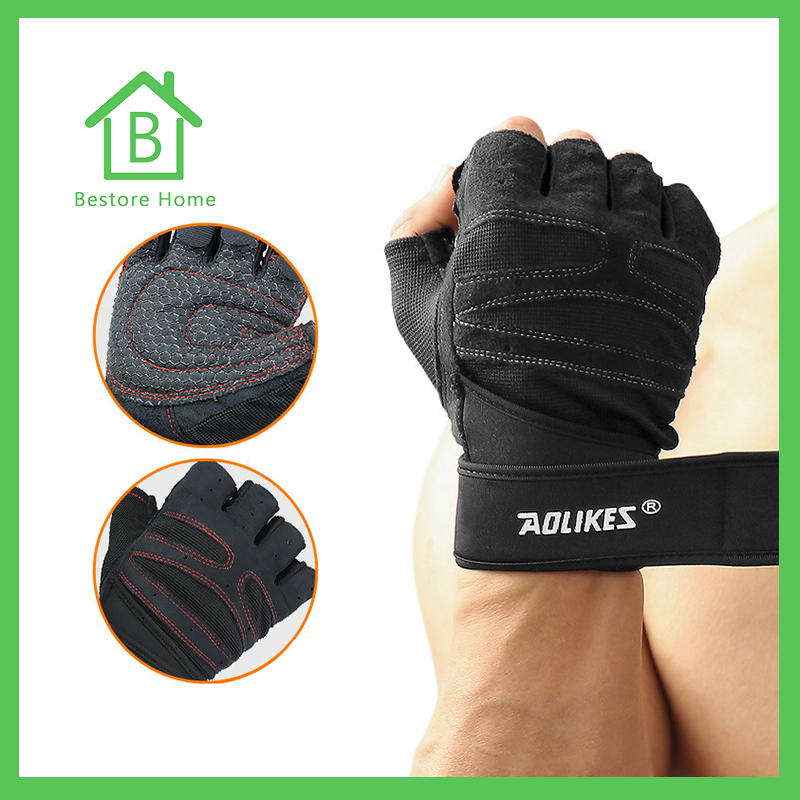 BestoreHome ถุงมือออกกำลังกาย รุ่น Premium Series ถุงมือฟิตเนส ถุงมือยกน้ำหนัก Aolikes