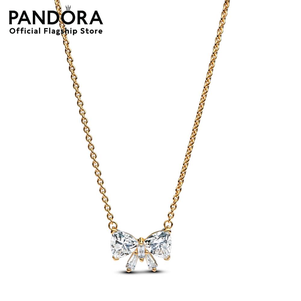 Pandora Gold Bow 14k gold-plated collier ราคา 8,520 บาท*ส่งฟรี