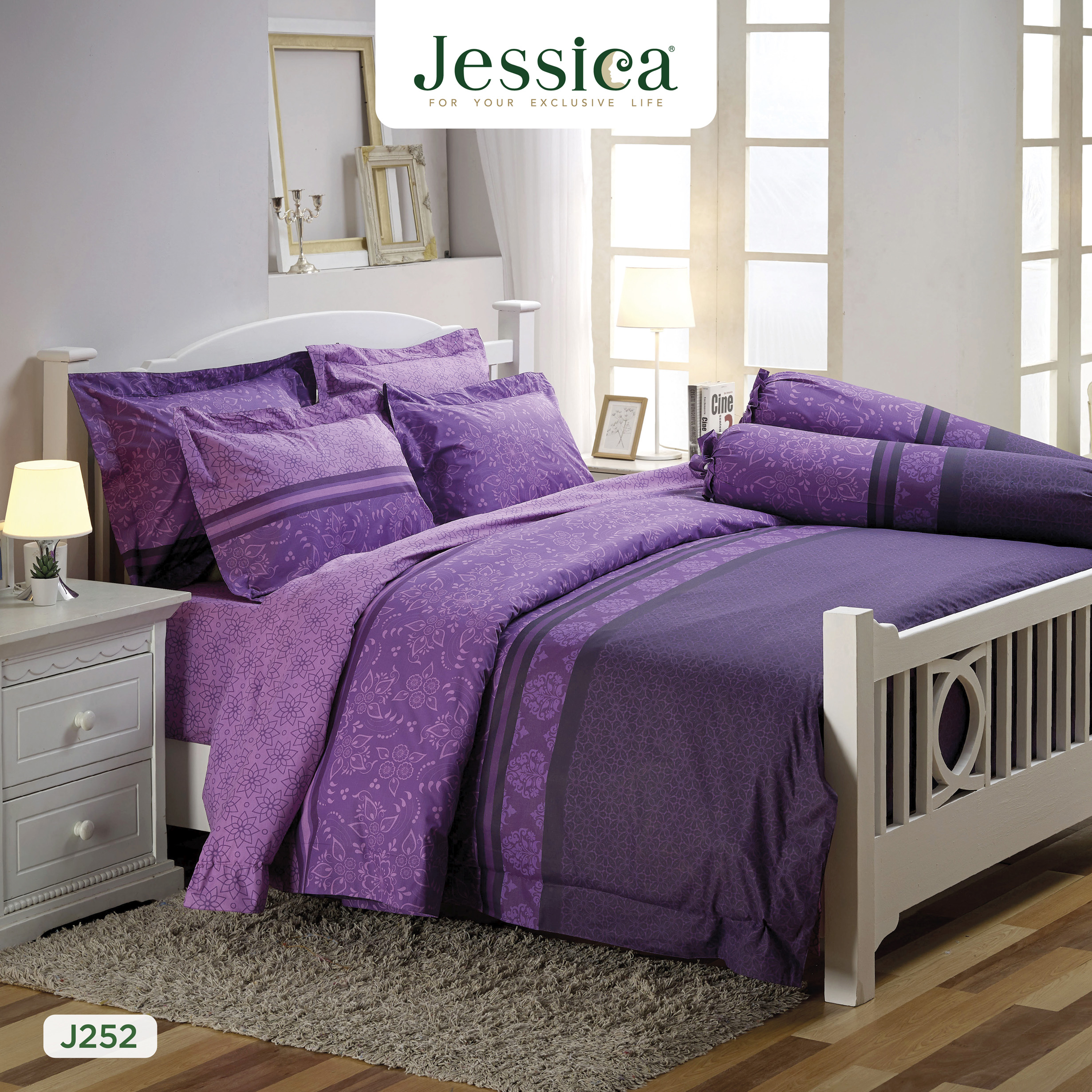 Jessica Cotton mix พิมพ์ลาย J252 ชุดเครื่องนอน ผ้าปูที่นอน ผ้าห่มนวม เจสสิก้า พิมพ์ลายได้อย่างประณีตสวยงาม ราคา 650 บาท*ส่งฟรี