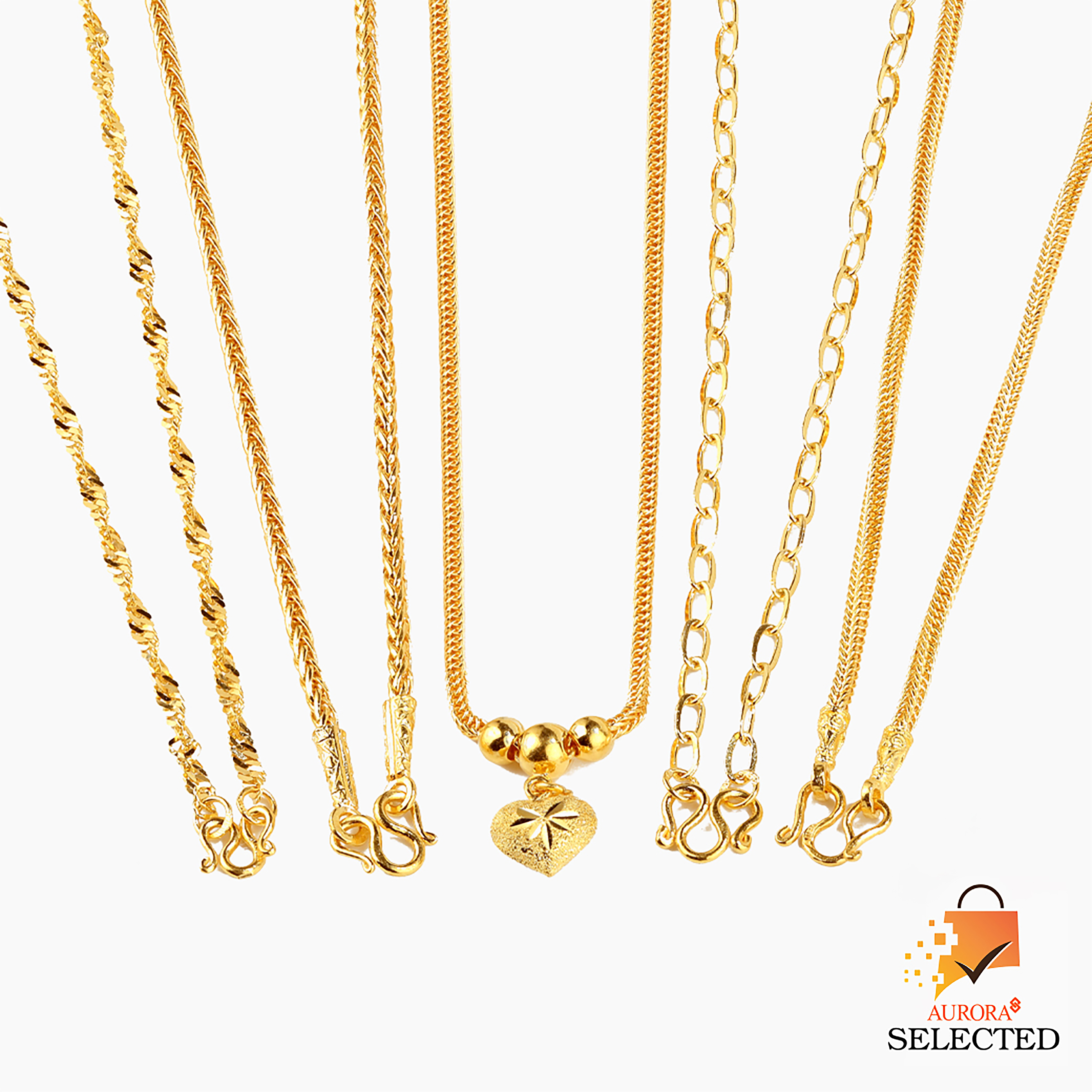 AURORA Selected สร้อยคอ ทองแท้ 96.5% คละลาย 2 สลึง ราคา 41,900 บาท*ส่งฟรี