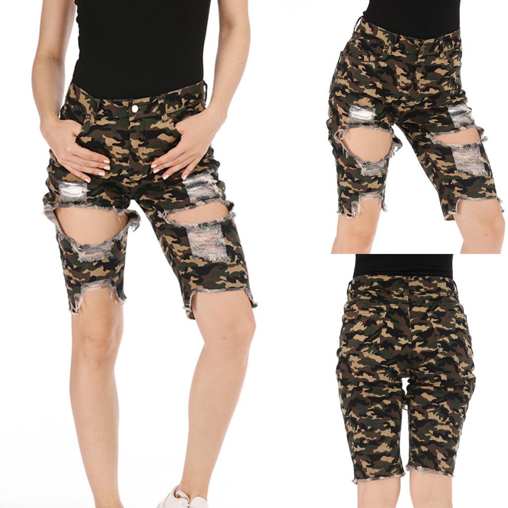 camo denim shorts womens