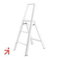 Lucano 3-Step Aluminum Step Stool | Hasegawa Ladder