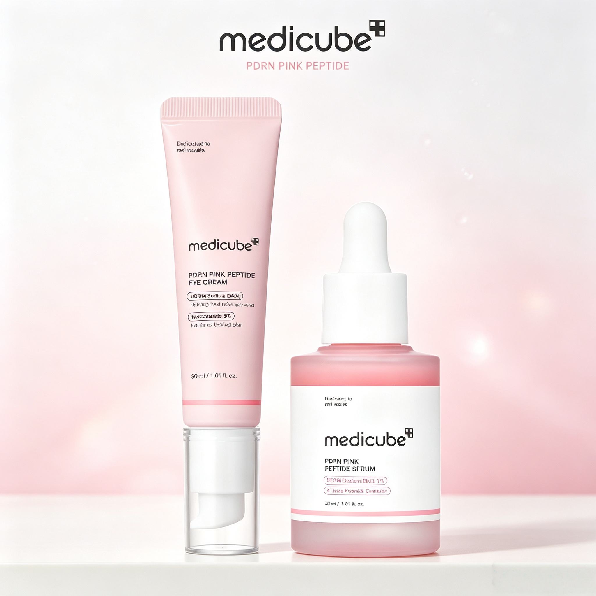 Medicube Pdrn Peptide Serum Duo, the Popular Dual Serum Imported from Korea. Contains Eye Care Serum and Facial Serum, Combined with Pdrn Peptides and Salmon Dna Extract. Nourishes Deep into the Skin Layer, Making the Skin Bright, Full, and Soft. Suitable ราคา 419 บาท*ส่งฟรี
