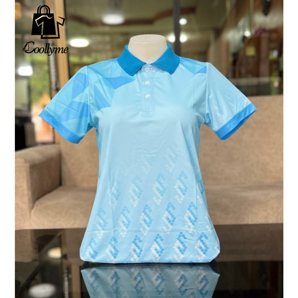 2568 women's polo shirt microfiber casual loose Thai polo shirt top button cover outdoor sports breathable unisex ราคา 179 บาท*ส่งฟรี