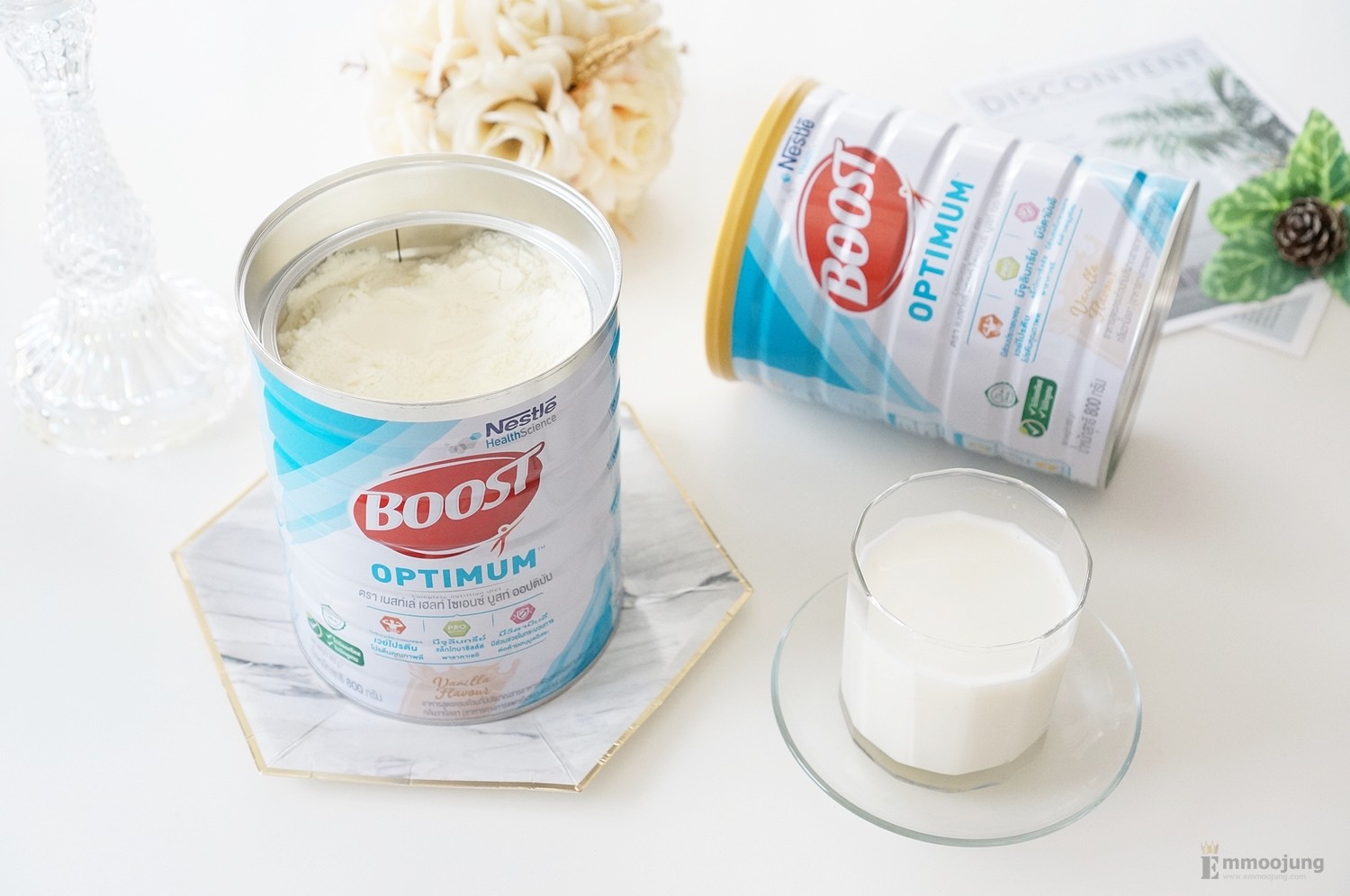 Free shipping boost milk boots Optimus 400/800g vanilla care fiber collagen ราคา 639 บาท*ส่งฟรี
