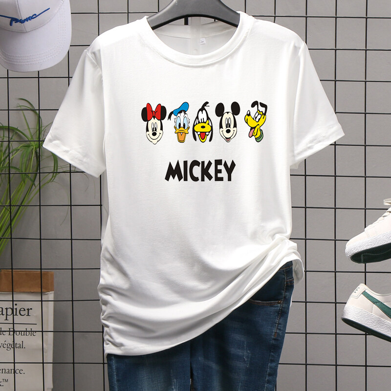 Fashion & Dream เสื้อยืดลาย(Micky Mouse)เสื้อทีเชิ๊ต เสื้อยืดคอกลมแฟชั่นunisex เสื้อแขนสั้นใส่ได้ทั้งผู้หญิงและชาย T-278
