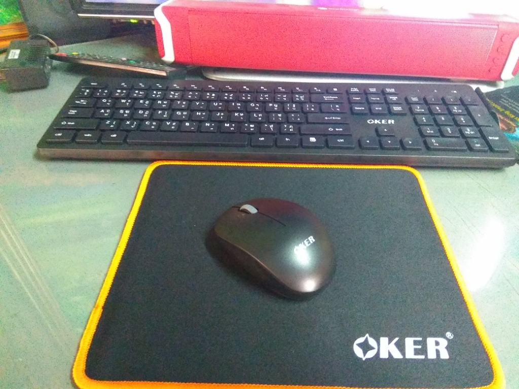 OKER แผ่นรองเมาส์ Mouse Pad สีดำ PA203