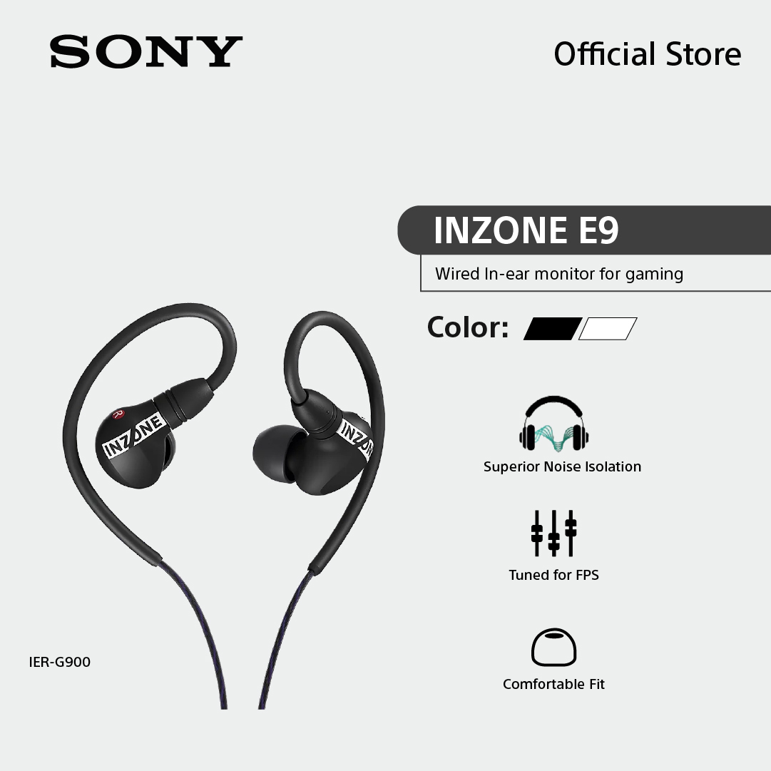 Sony Gaming Headset Inzone H9 In-Ear Headphones for Gaming, Model Ier-G900 |   Wireless Noise Cancelling Headset |   Play While Charging |   Bluetooth ®   5.0