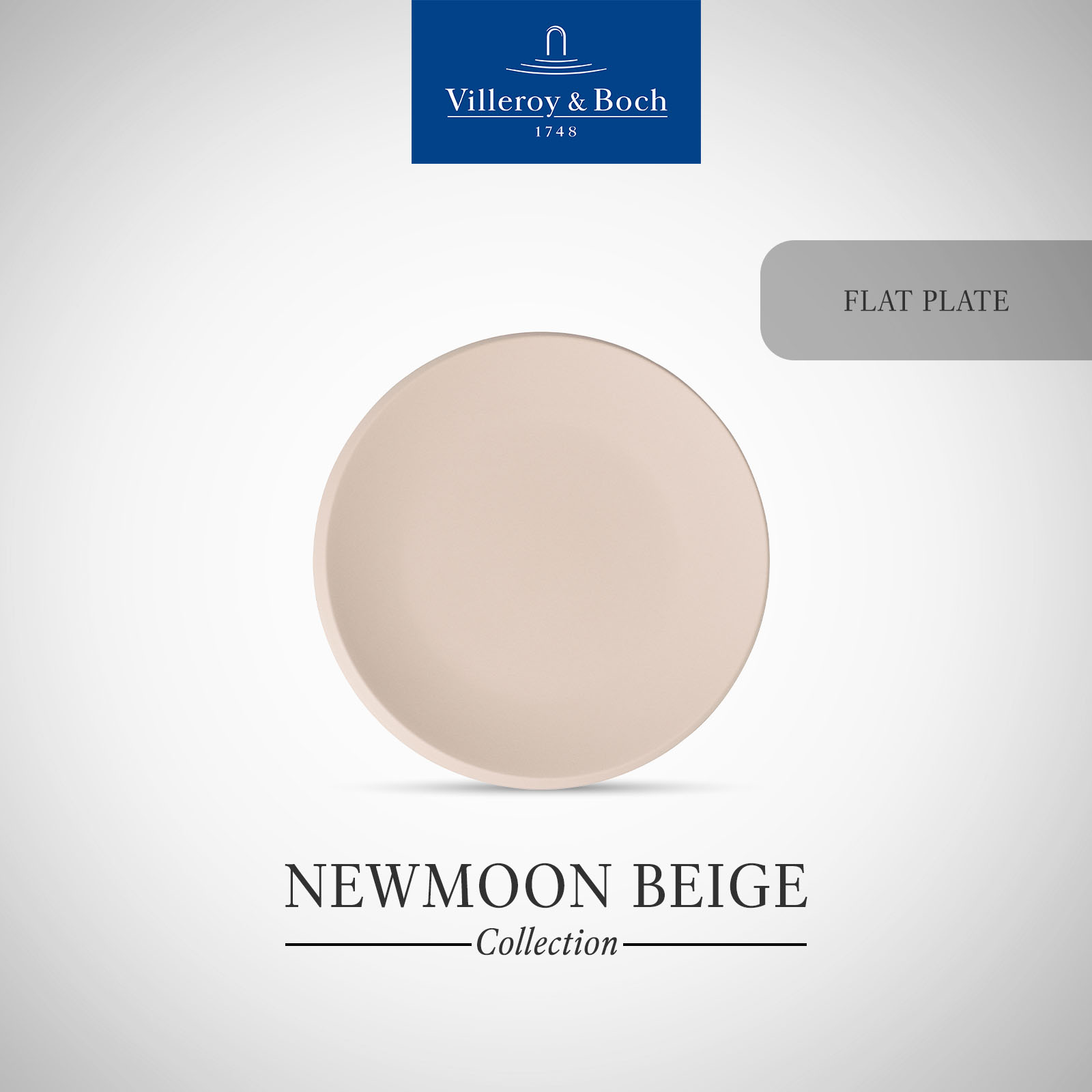 Villeroy & Boch - NewMoon Beige Flat Plate 27cm. ราคา 1,600 บาท*ส่งฟรี