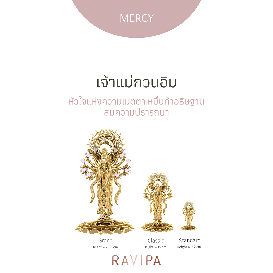 Ravipa | Guanyin Hung Hom Statue - Guanyin Goddess, Tabletop Figure ราคา 9,990 บาท*ส่งฟรี