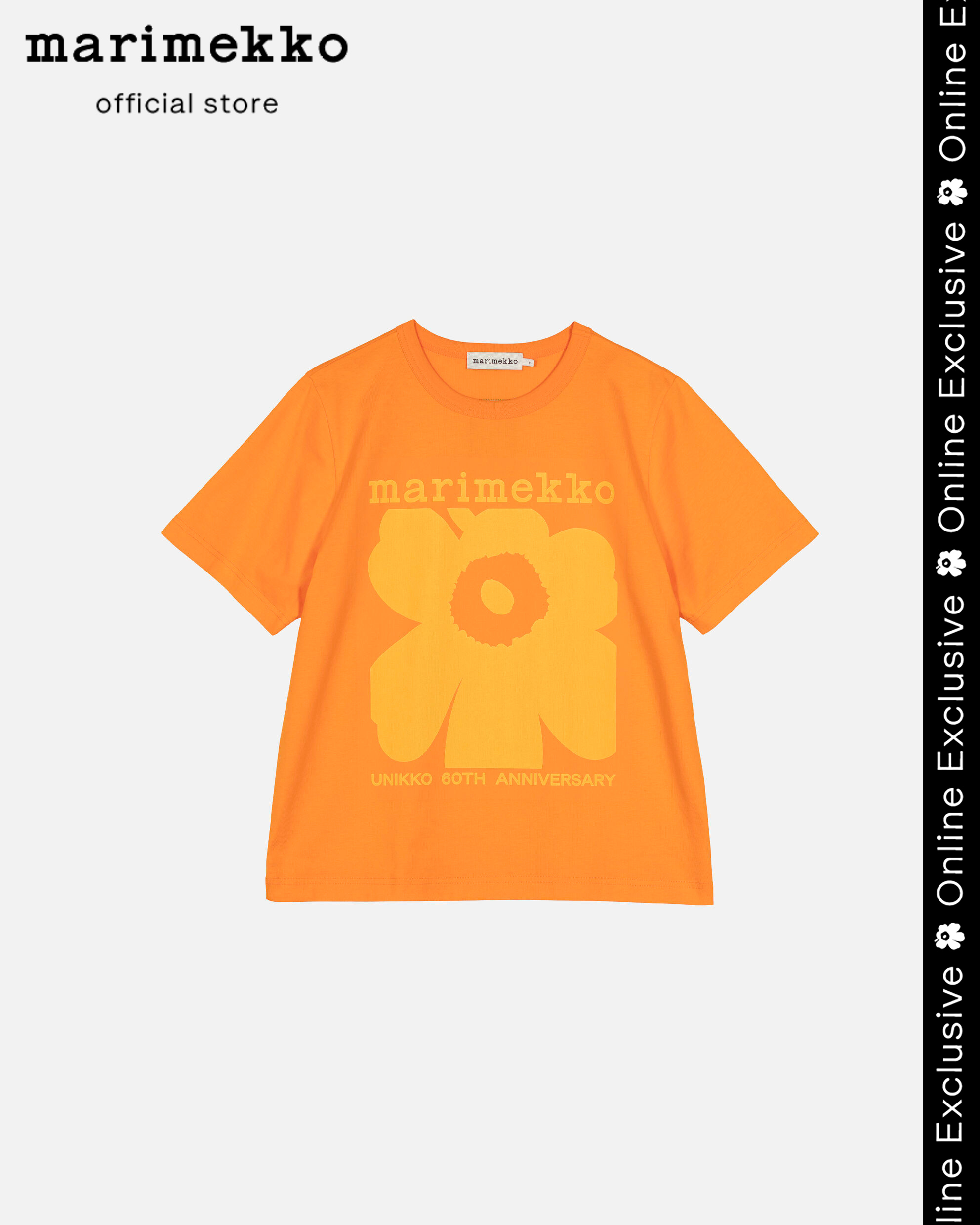 เสื้อยืดผู้หญิง เสื้อยืดโอเวอร์ไซส์ทรงสวยใส่สบาย Marimekko ERNA UNIKKO PLACEMENT Shirt T-shirt เสื้อยืด เสื้อแขนสั้น