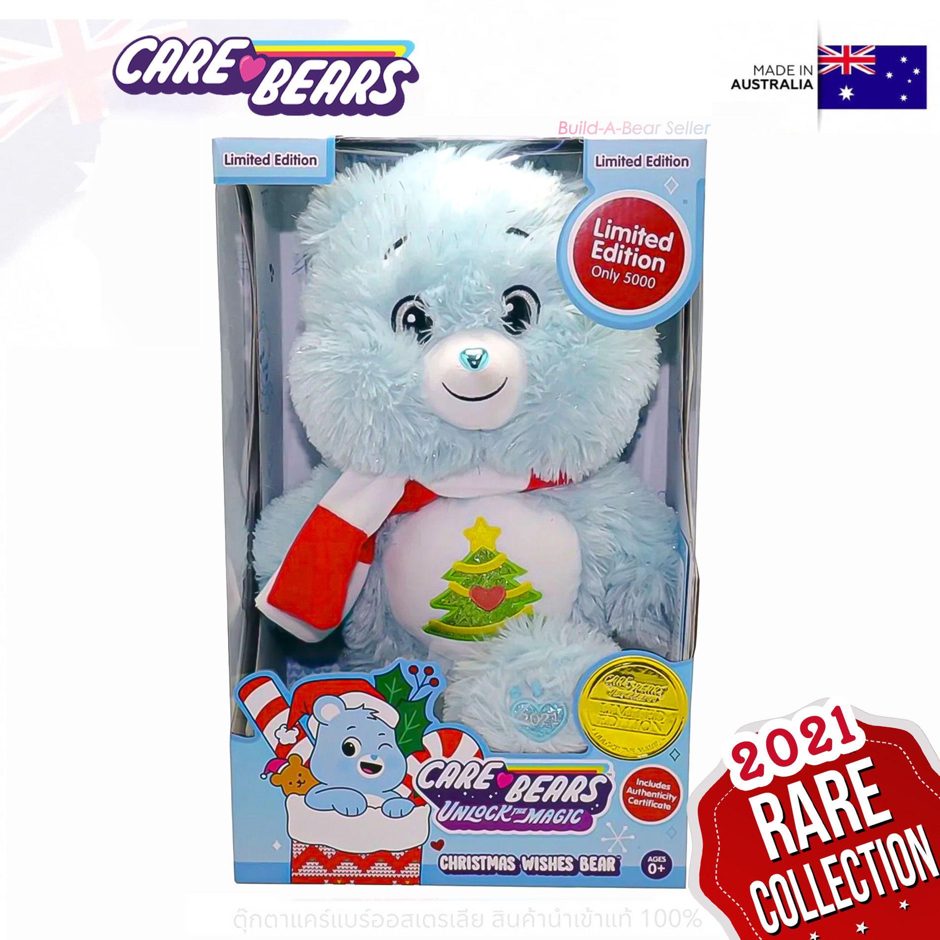 ตุ๊กตาน่ารัก ของเล่นเด็ก Care Bears Aus Pre-Order 2021 Australia Christmas Edition Carebears Limited 40 ปี Christmas Wishes เป็นการนำเข้าของแท้ ราคา 4,990 บาท*ส่งฟรี