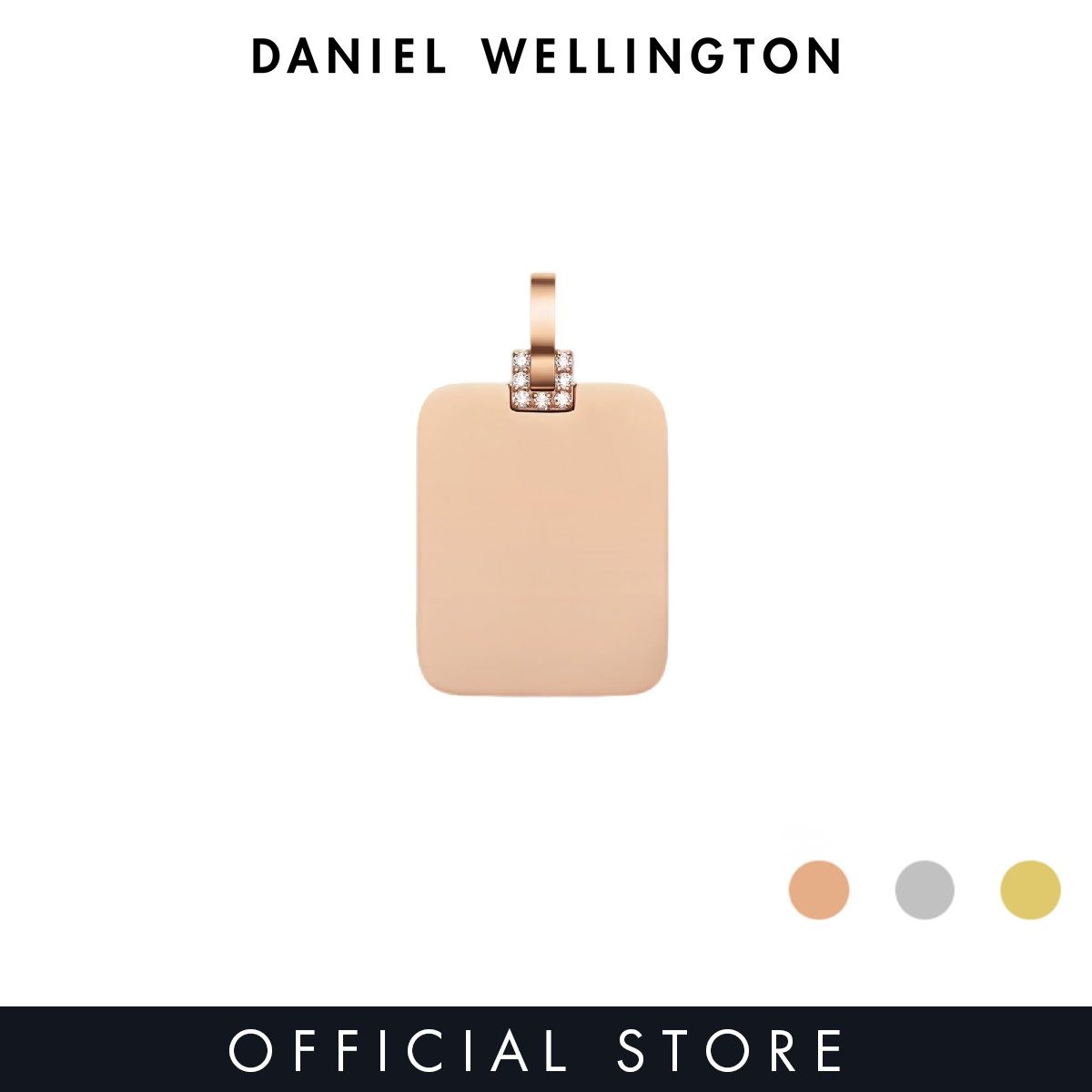 [Only on Lazada] Daniel Wellington Elan Rectangular Detail Crystal Pendant Rose Gold/ Gold/ Silver ราคา 1,250 บาท*ส่งฟรี