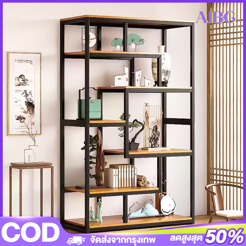 AIBG ตู้โชว์ ชั้นไม้ 80/100/120CM ชั้นวางของอเนกประสงค์ ตู้โชว์ ตู้หนังสืออเนกประสงค์ ชั้นวางสินค้า ชั้นวางของ แข็งแกร่ง แบกภาระ 800KG แข็งแรง ไม่เป็นสนิม กันน้ำกันแดด ราคา 1,376 บาท*ส่งฟรี