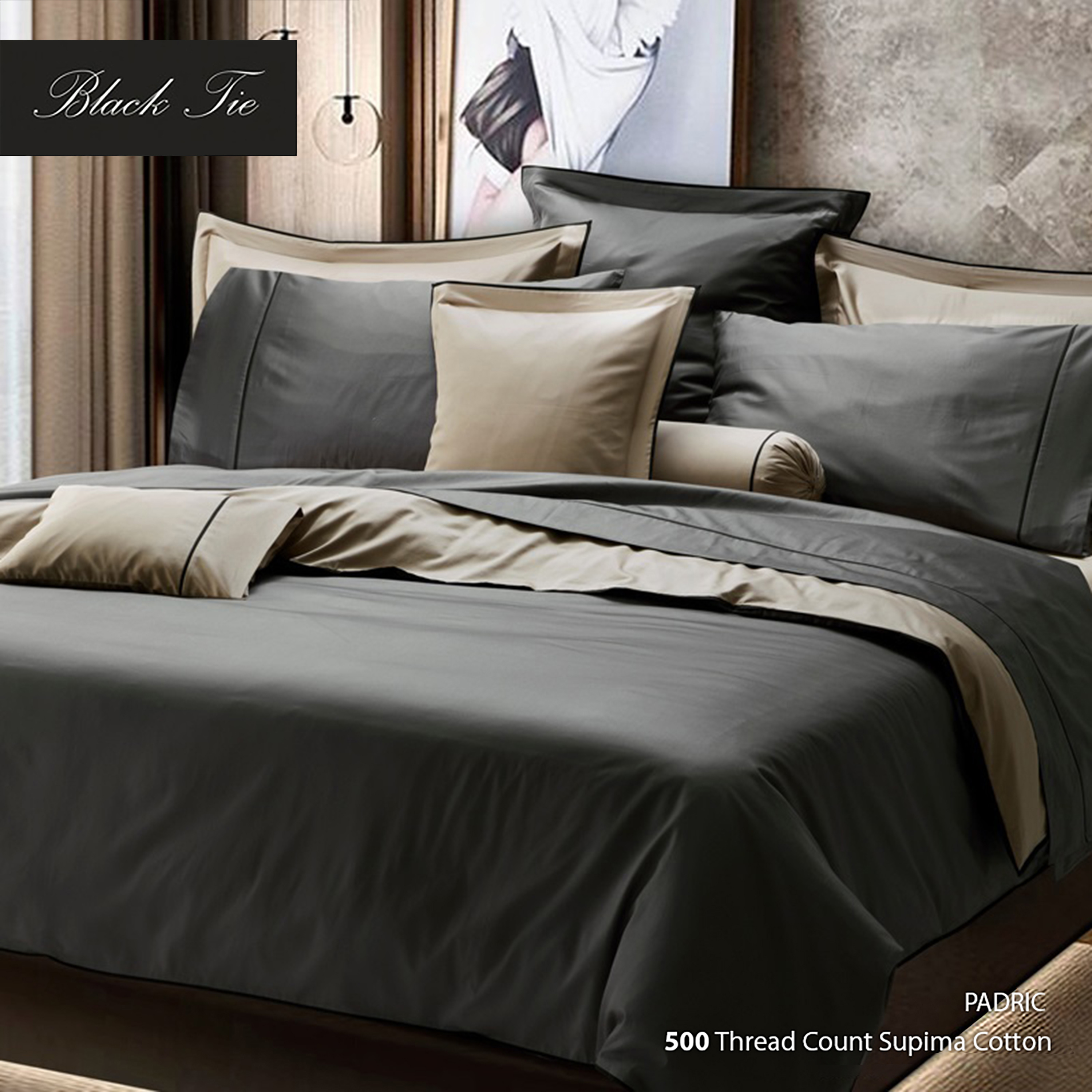 SANTAS HOME ปลอกผ้านวม รุ่น Padric Supima cotton ทอ 500 เส้นดาย ราคา 9,050 บาท*ส่งฟรี