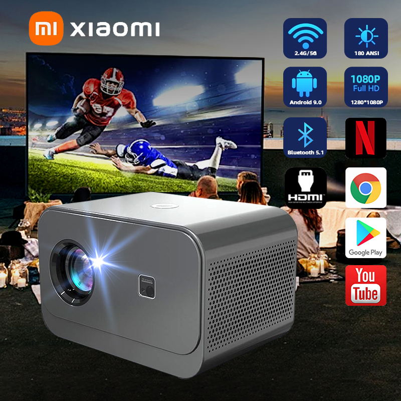 【100% ของแท้ 】Xiaomi โปรเจคเตอร์ T300 โปรเจคเตอร์พกพาขนาดเล็ก HD 1080P 4K 180ANSI LED รองรับการเชื่อมต่อ Bluetooth/WIFI รองรับการเชื่อมต่อโทรศัพท์มือถือ Android/iOS อินเทอร์เฟซ HDMI/USB ในตัว แอปพลิเคชันที่สร้างขึ้น -ใน Netflix YouTube mini projector ราคา 2,499 บาท*ส่งฟรี